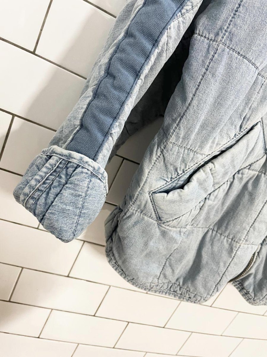 free people dolman quilted oversized denim jacket - good market thrift store