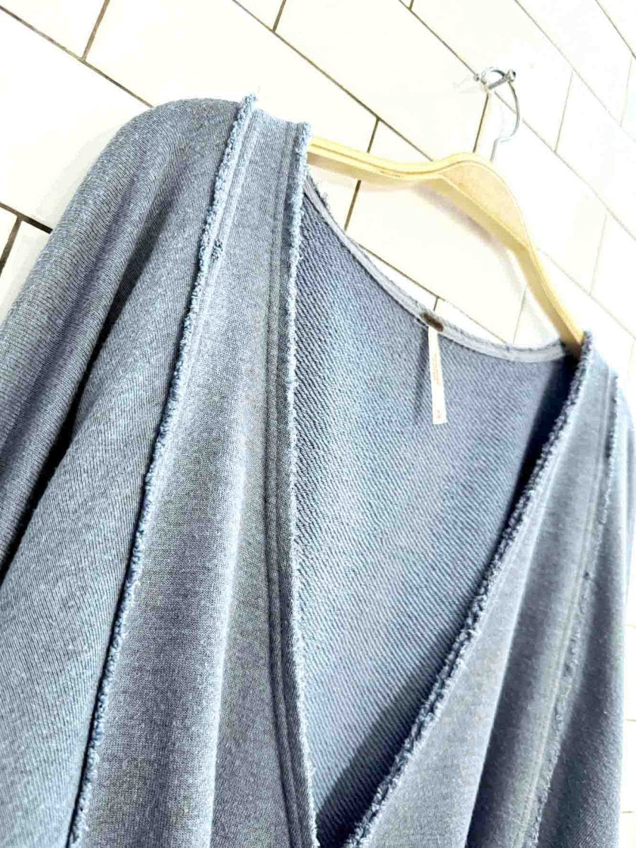 free people hand loose wrap around sweatshirt top - good market thrift store