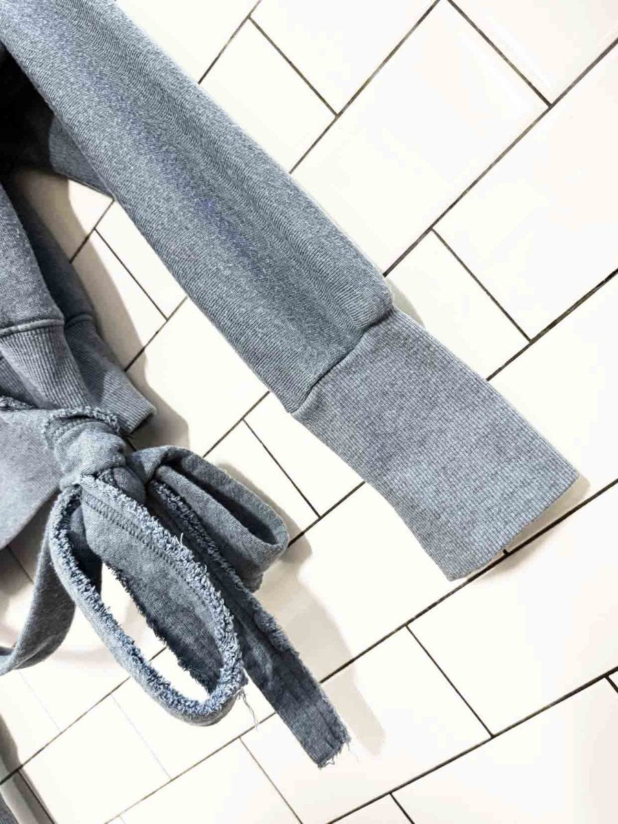 free people hand loose wrap around sweatshirt top - good market thrift store
