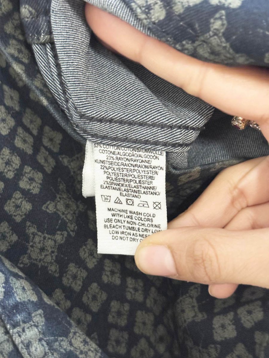 free people indigo combo denim mini skirt - good market thrift store