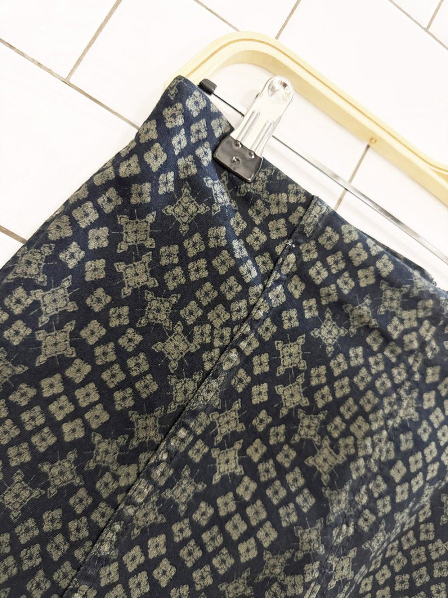 free people indigo combo denim mini skirt - good market thrift store