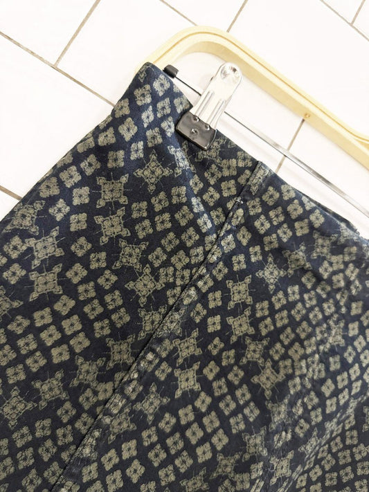 free people indigo combo denim mini skirt - good market thrift store