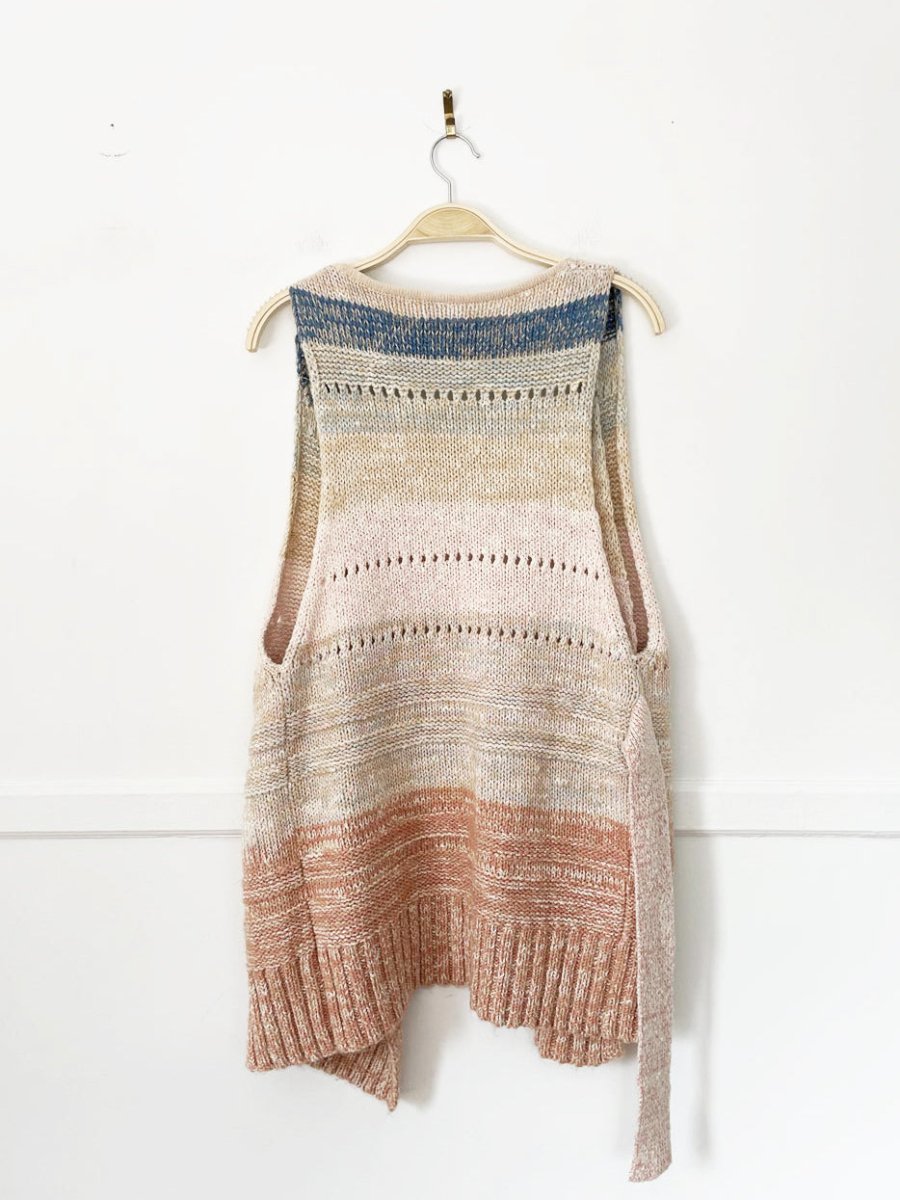 free people oversized knit long wrap vest - good market thrift store