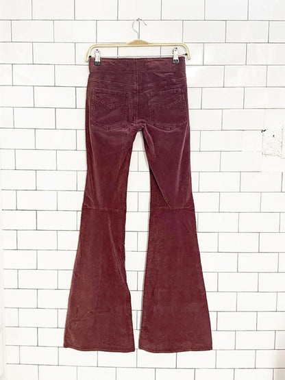 free people pull on cord flared trousers - good market thrift store