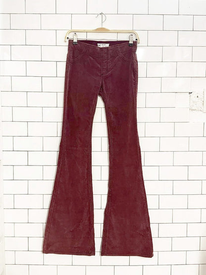 free people pull on cord flared trousers - good market thrift store