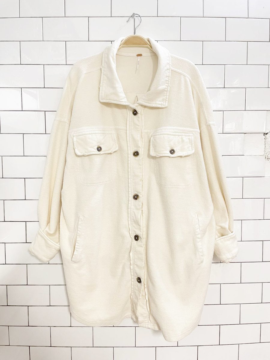 free people ruby oversized shirt jacket - good market thrift store