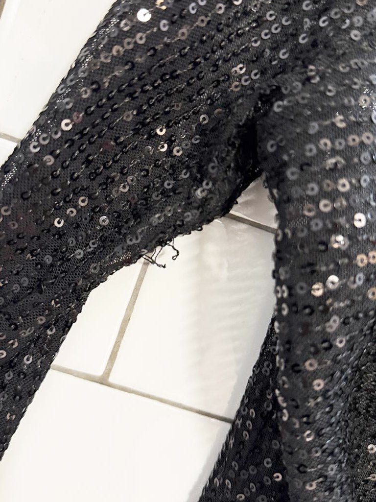 free people sheer sequin shirtee ruched full button blouse - good market thrift store