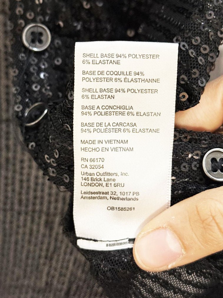 free people sheer sequin shirtee ruched full button blouse - good market thrift store