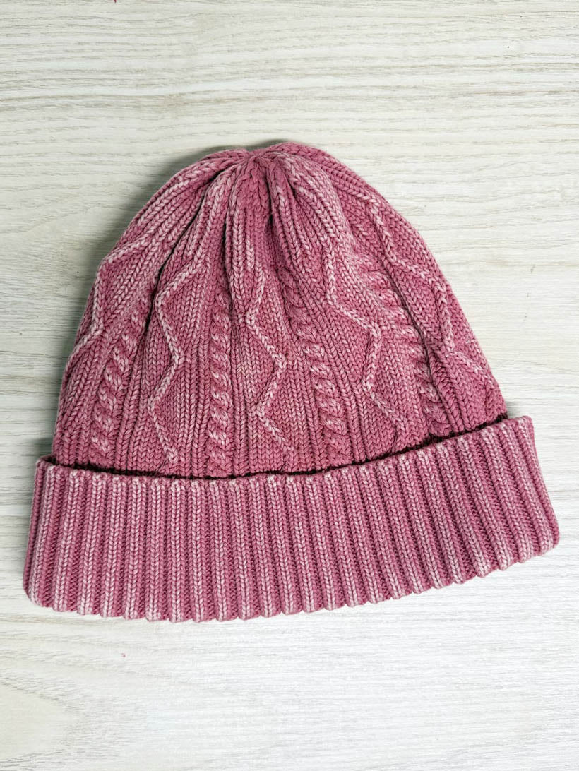 free people stormi washed cable knit beanie - good market thrift store