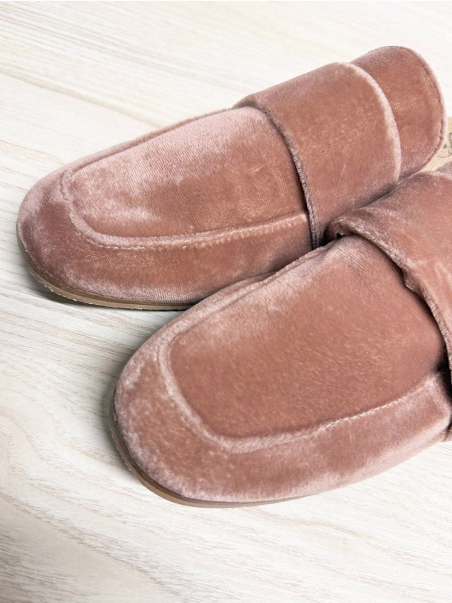free people velvet at ease loafer mules | made in Spain - good market thrift store
