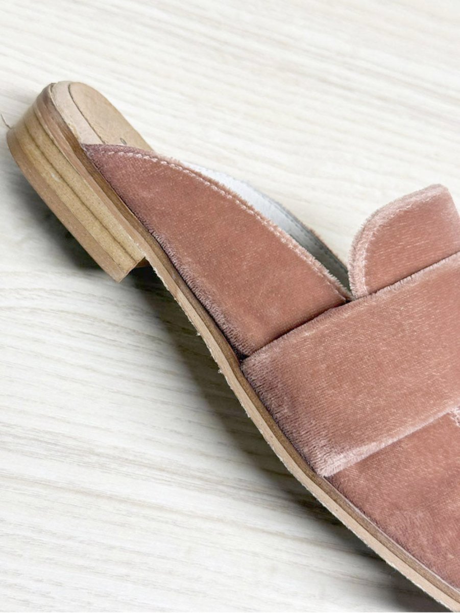 free people velvet at ease loafer mules | made in Spain - good market thrift store