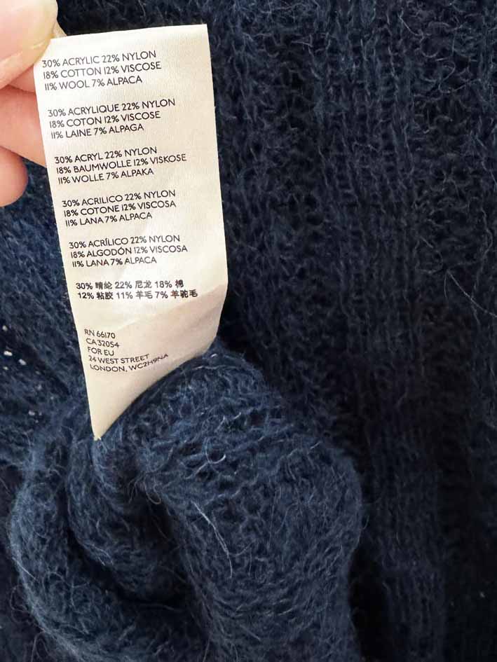 free people wool-alpaca angel light knit oversized top - good market thrift store