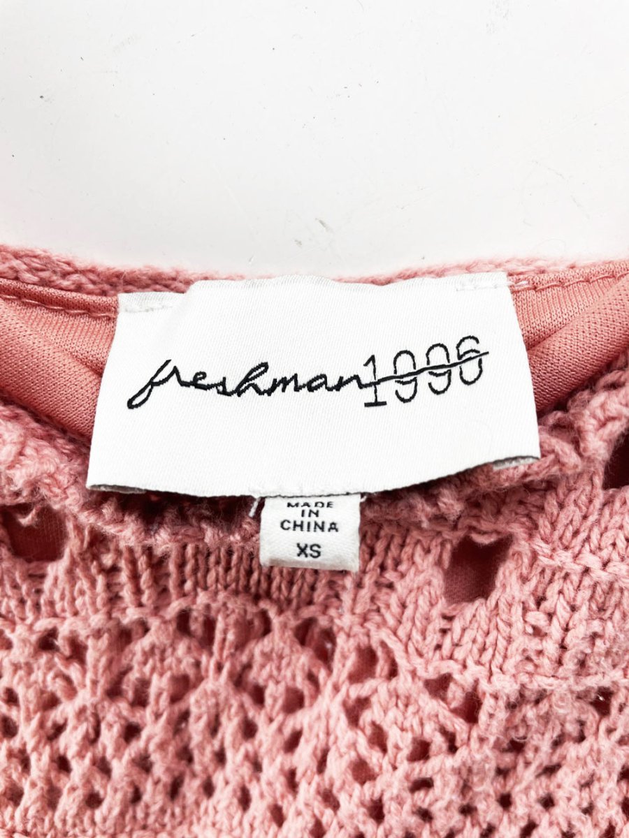 freshman 1996 crochet knit tank midi dress - good market thrift store