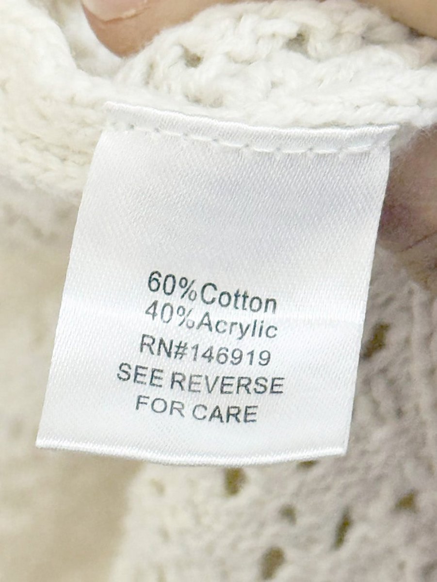 freshman 1996 crochet open knit long cardigan - good market thrift store