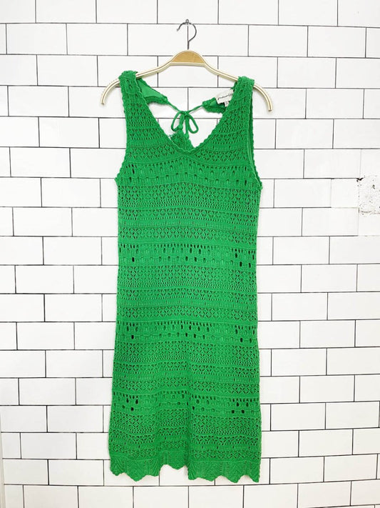 freshman 1996 crochet sleeveless midi dress - good market thrift store