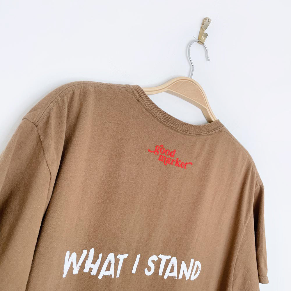 vintage fruit of the loom x earth activist pocket tee