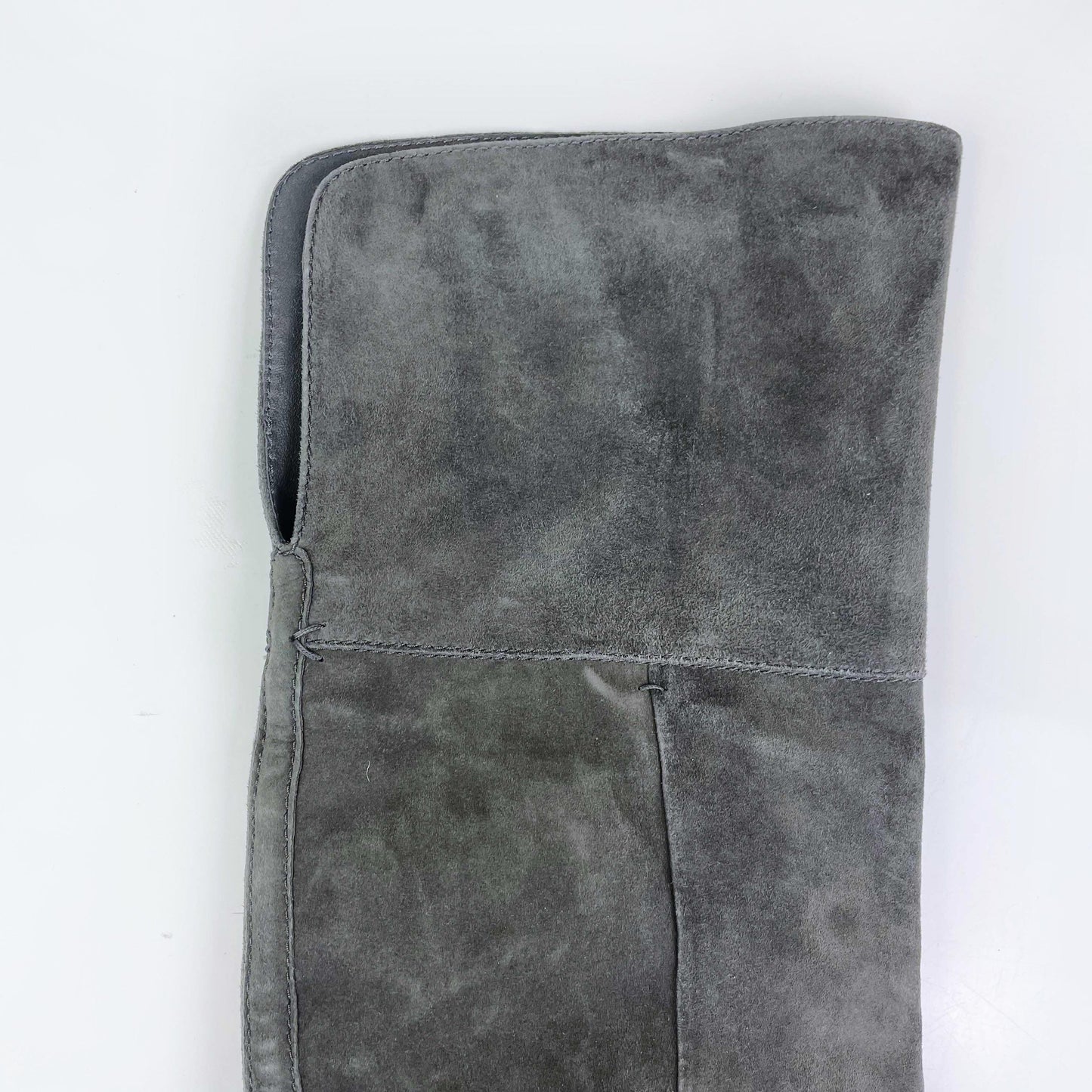 frye the clara grey suede over the knee heeled boots - size 9.5