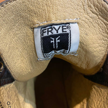 frye lace up leather combat boots - size 8