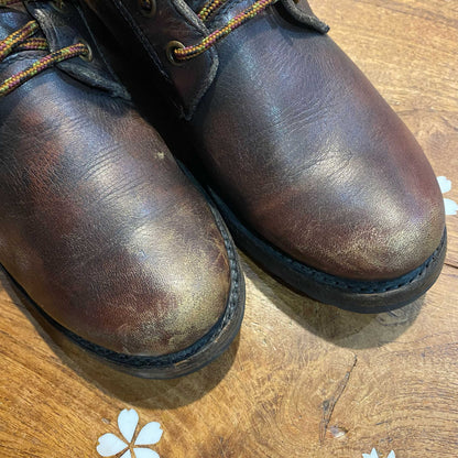 frye lace up leather combat boots - size 8