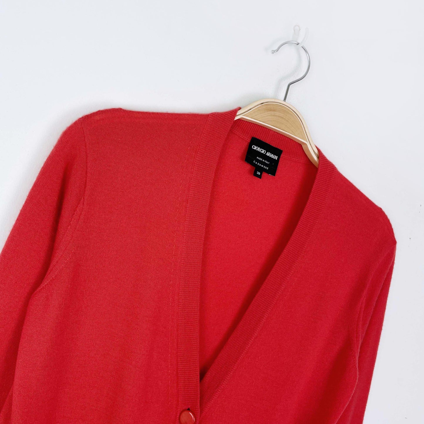 giorgio armani 100% cashmere pink cardigan sweater - size 38