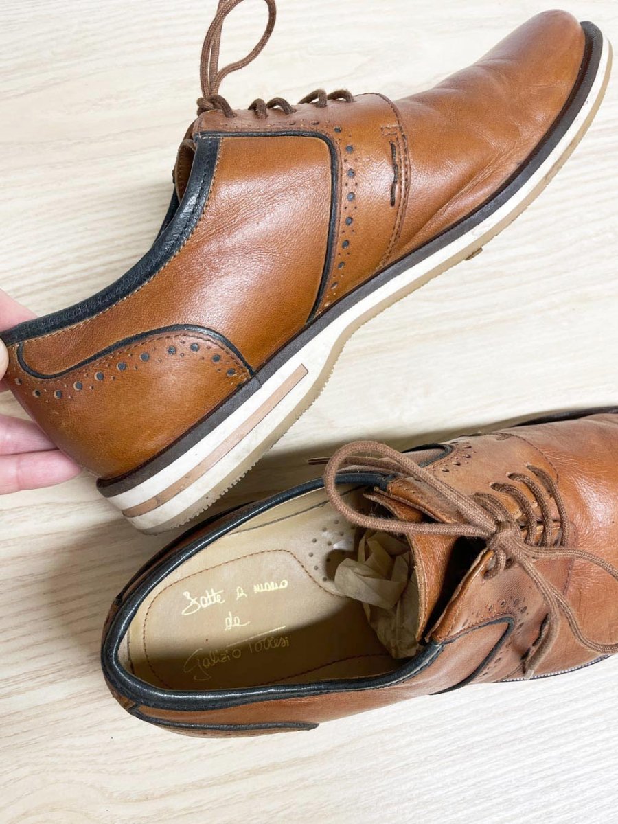 galizio torresi leather loafer sneakers | made in Italy - good market thrift store