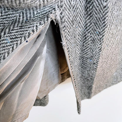 vintage galliano wool tweed pleat skirt