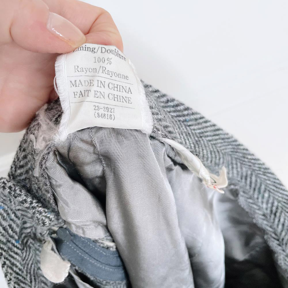 vintage galliano wool tweed pleat skirt