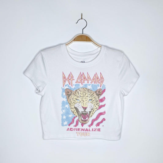 gap def leppard cropped tee