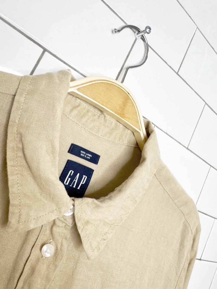 gap 100% linen full button shirt - good market thrift store