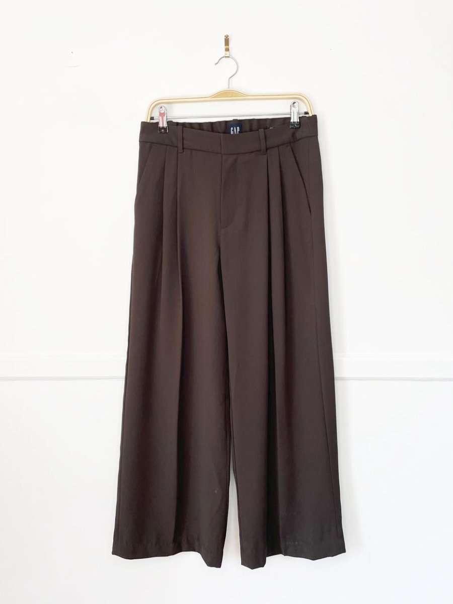 gap 365 high rise wide leg pleated trouser - good market thrift store