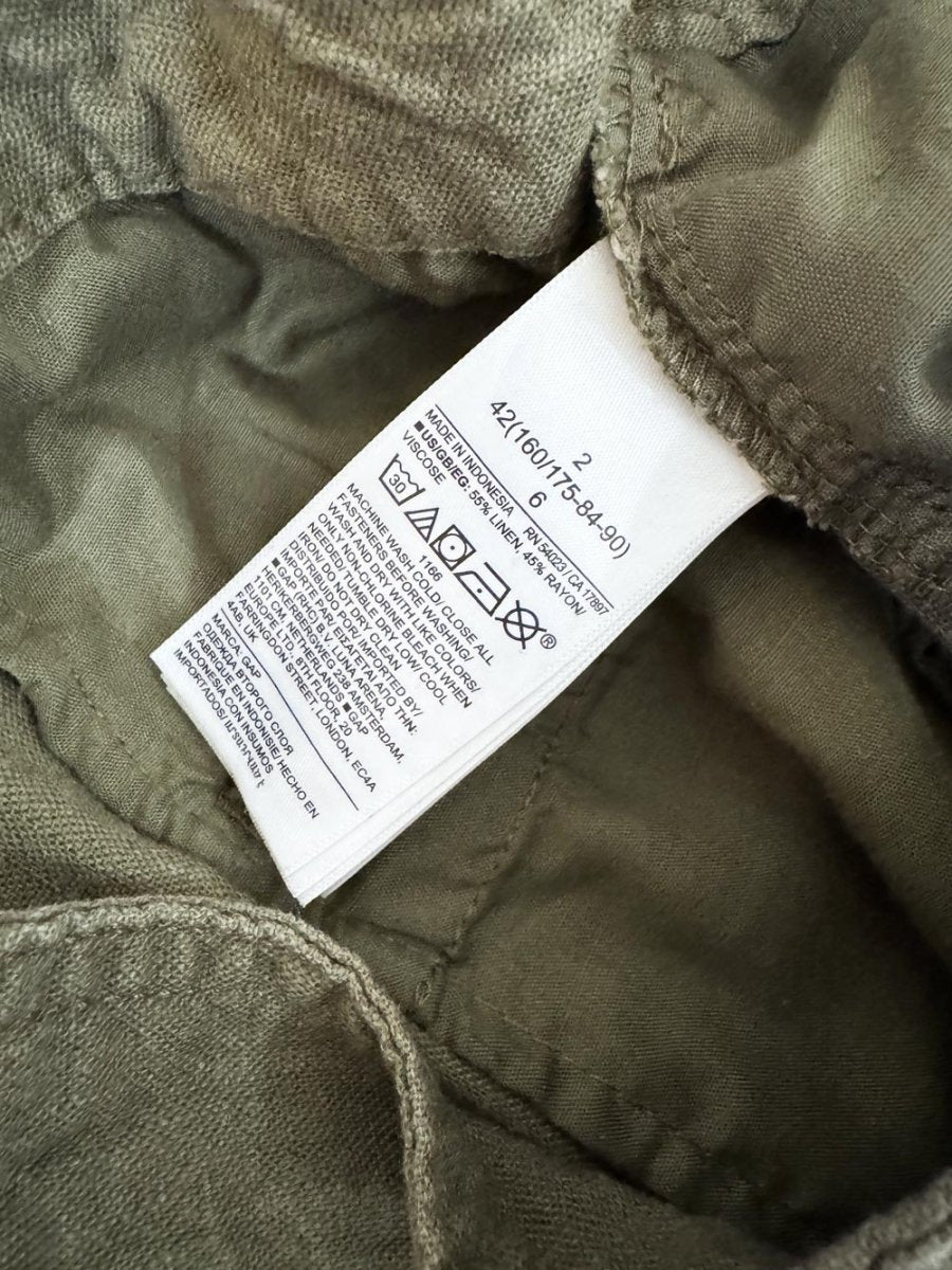 gap 365 linen-blend pleated wide leg pants - good market thrift store