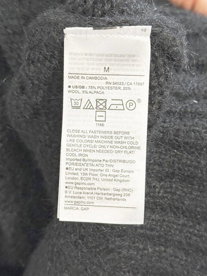 gap alpaca - wool fuzzy pointelle knit cardigan - good market thrift store