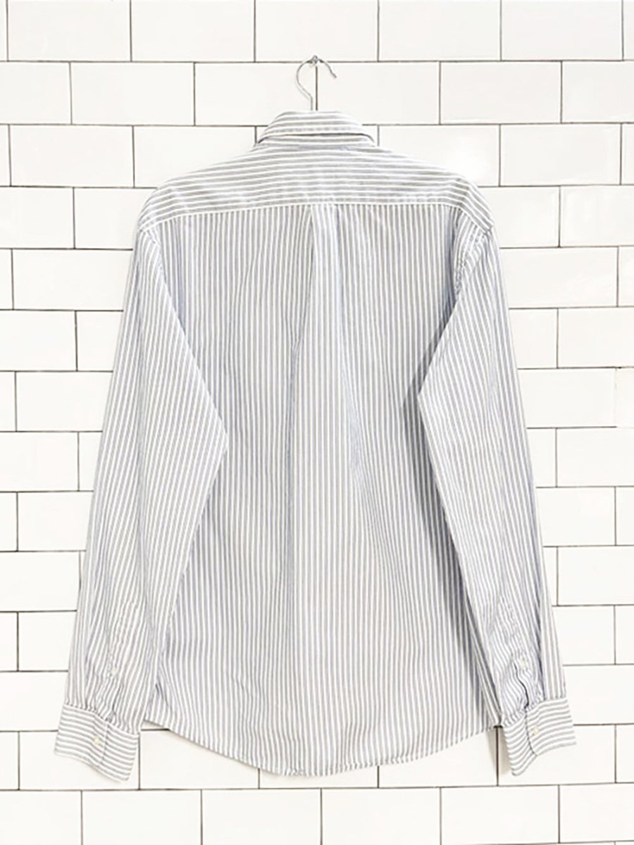 gap blue stripe full button shirt - good market thrift store