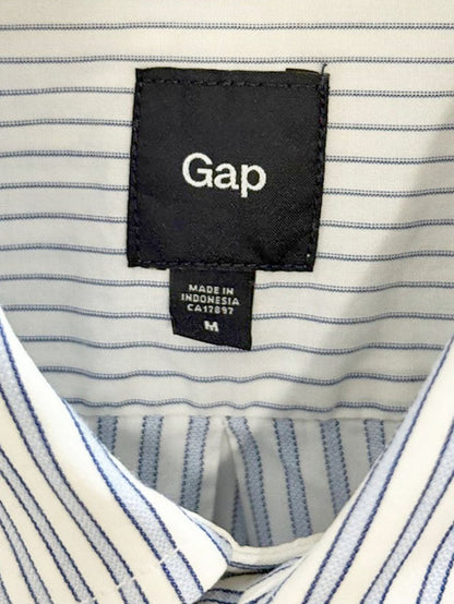 gap blue stripe full button shirt - good market thrift store