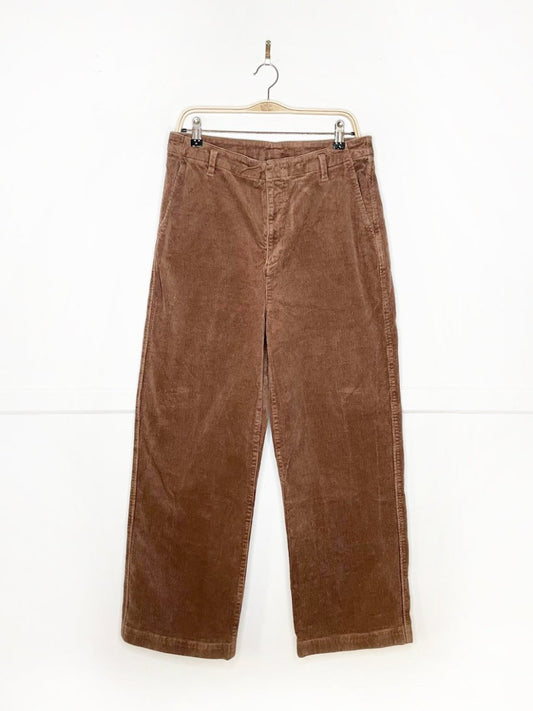 gap chunky cord wide leg flat front trousers | tall - good market thrift store