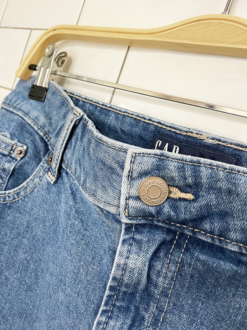 gap denim front slit midi skirt - good market thrift store