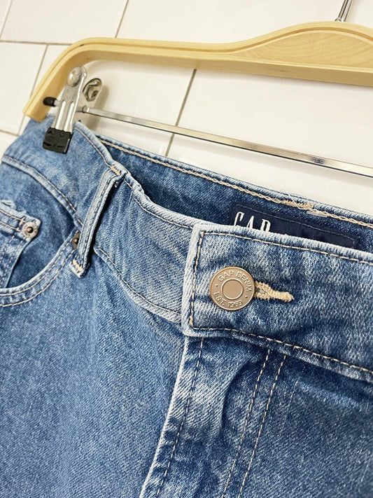 gap denim front slit midi skirt - good market thrift store