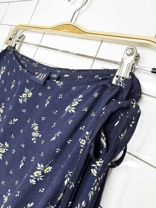 gap micro floral wrap tie waist midi skirt - good market thrift store