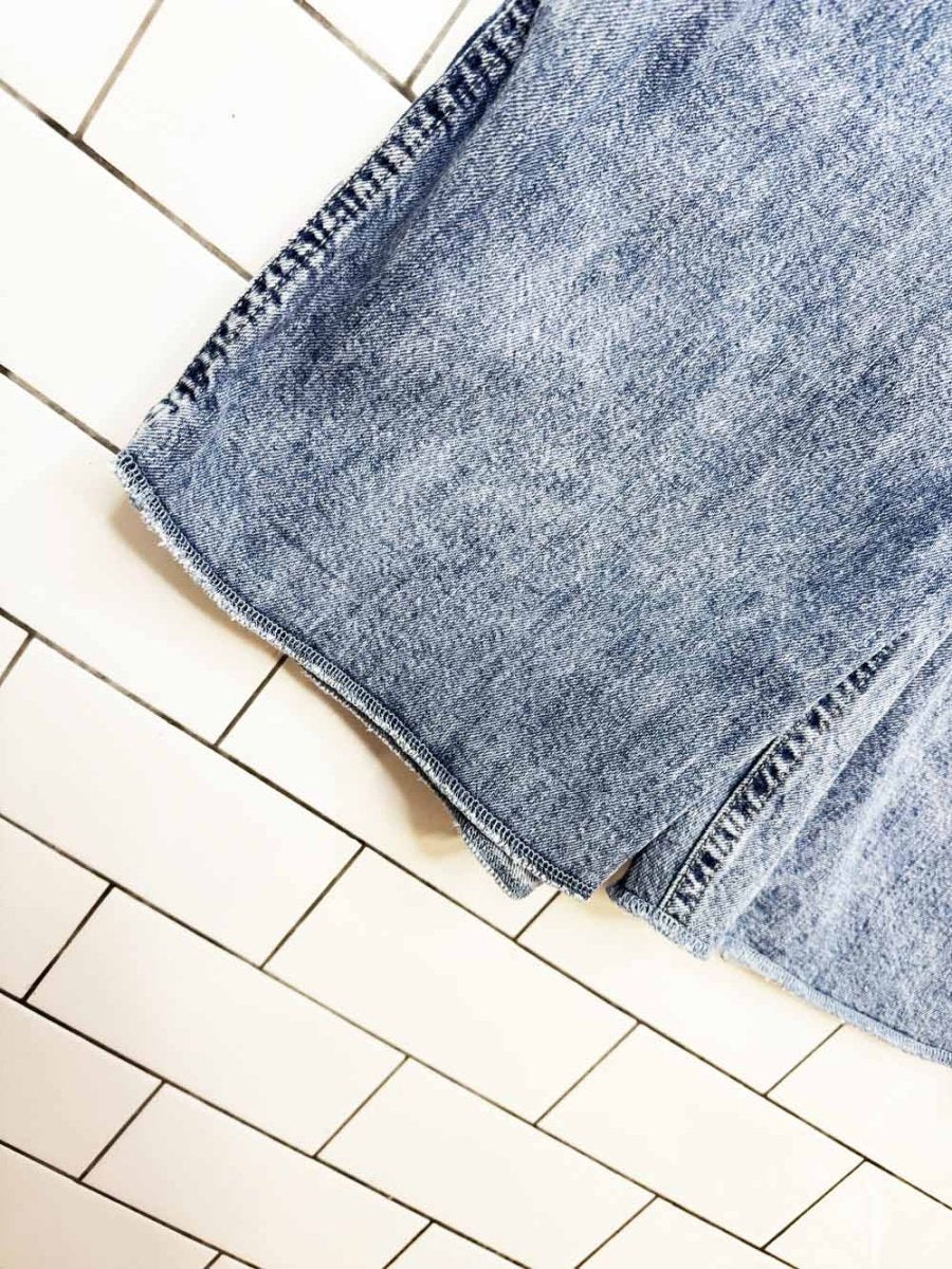 gap raw hem denim overall shorts - good market thrift store