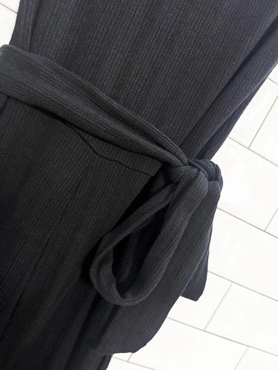 gap ribbed stretch belted wide leg jumpsuit - good market thrift store