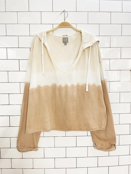 gap tie dye boxy oversized v - neck beach hoodie - good market thrift store