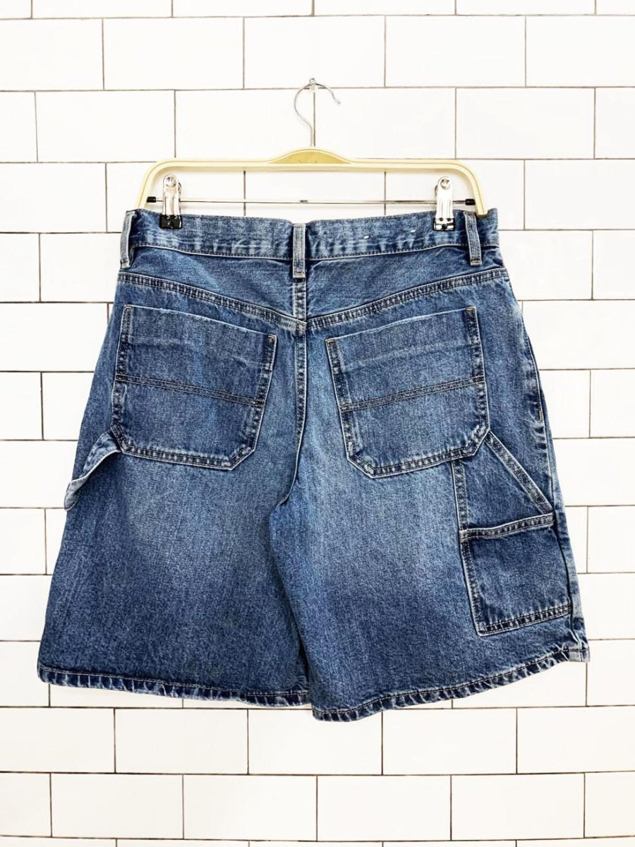 garage bermuda skater jorts long denim shorts - good market thrift store