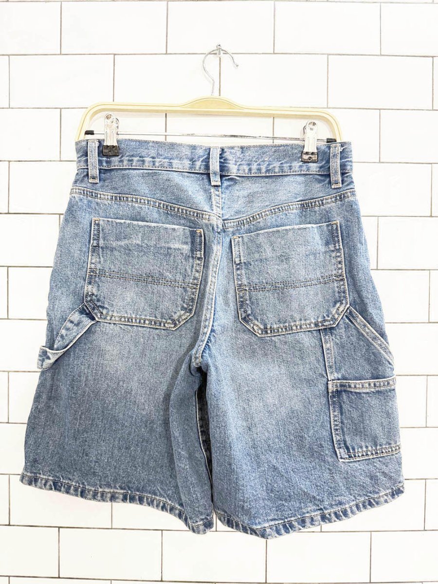 garage bermuda style skater long denim shorts - good market thrift store