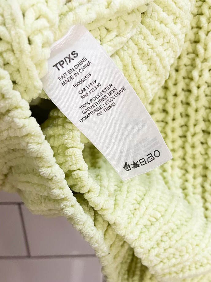 garage chenille boxy chunky knit cropped sweater - good market thrift store