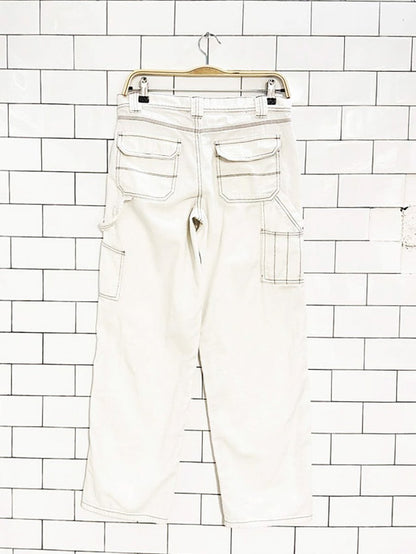 garage contrast stitch straight leg carpenter jeans - good market thrift store