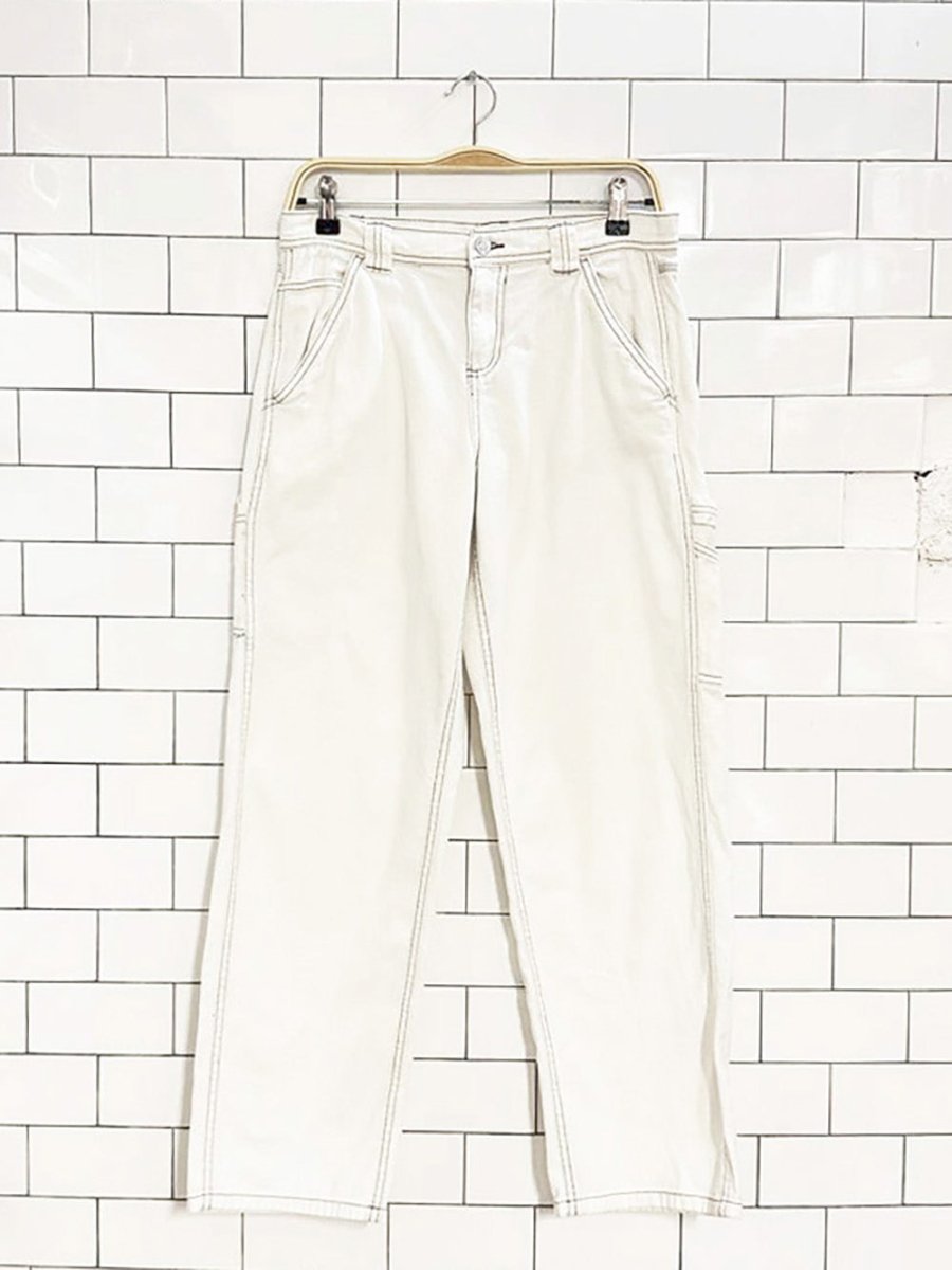 garage contrast stitch straight leg carpenter jeans - good market thrift store