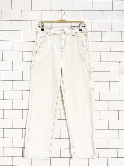 garage contrast stitch straight leg carpenter jeans - good market thrift store