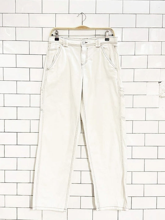 garage contrast stitch straight leg carpenter jeans - good market thrift store