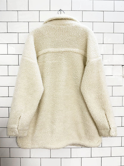 garage oversized sherpa teddy coat - good market thrift store