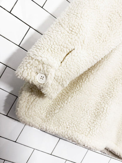 garage oversized sherpa teddy coat - good market thrift store